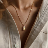 Dainty Name Tag Necklace with Box Chain • Initial Tag Necklace by Porthomall • Gift for Her
